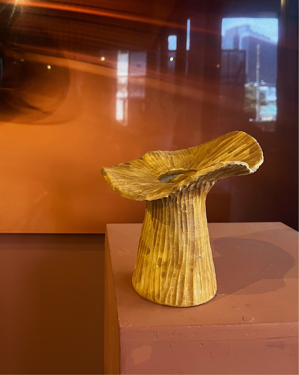 Fungi Fleur Vase color Mostaza