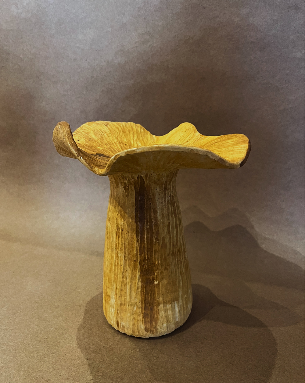 Fungi Fleur Vase color Mostaza