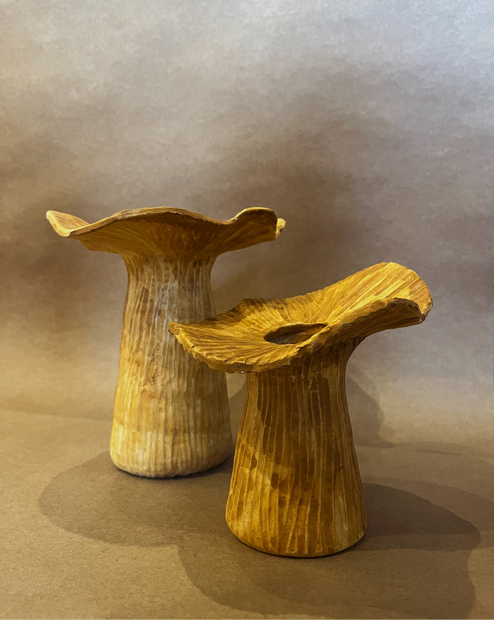 Fungi Fleur Vase color Mostaza
