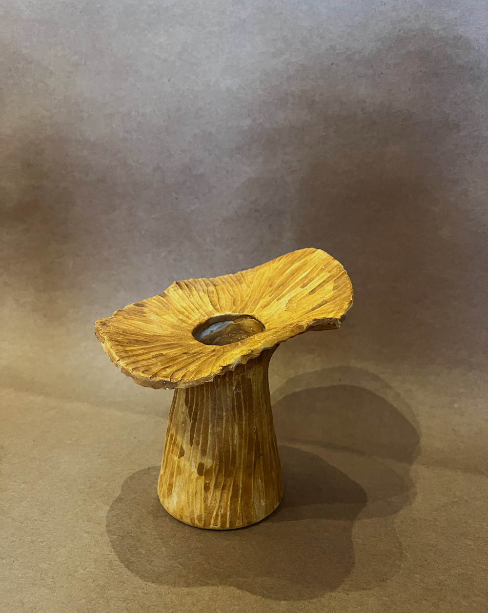Fungi Fleur Vase color Mostaza