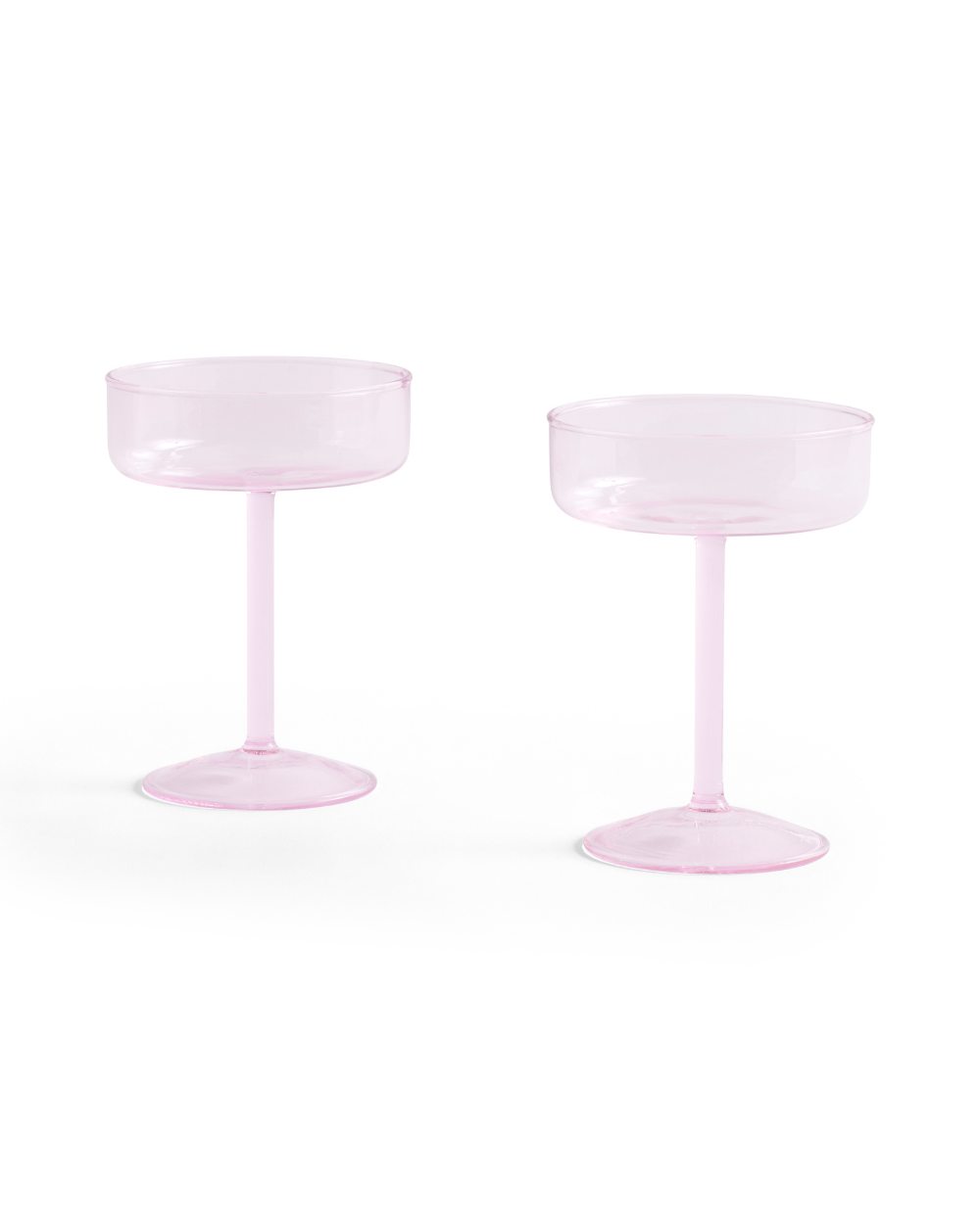 Tint Coupe Glasses - Set of 2 (Color: Pink)