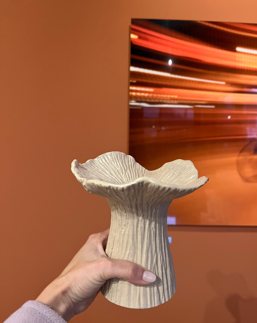 Fungi Fleur Vase color crudo