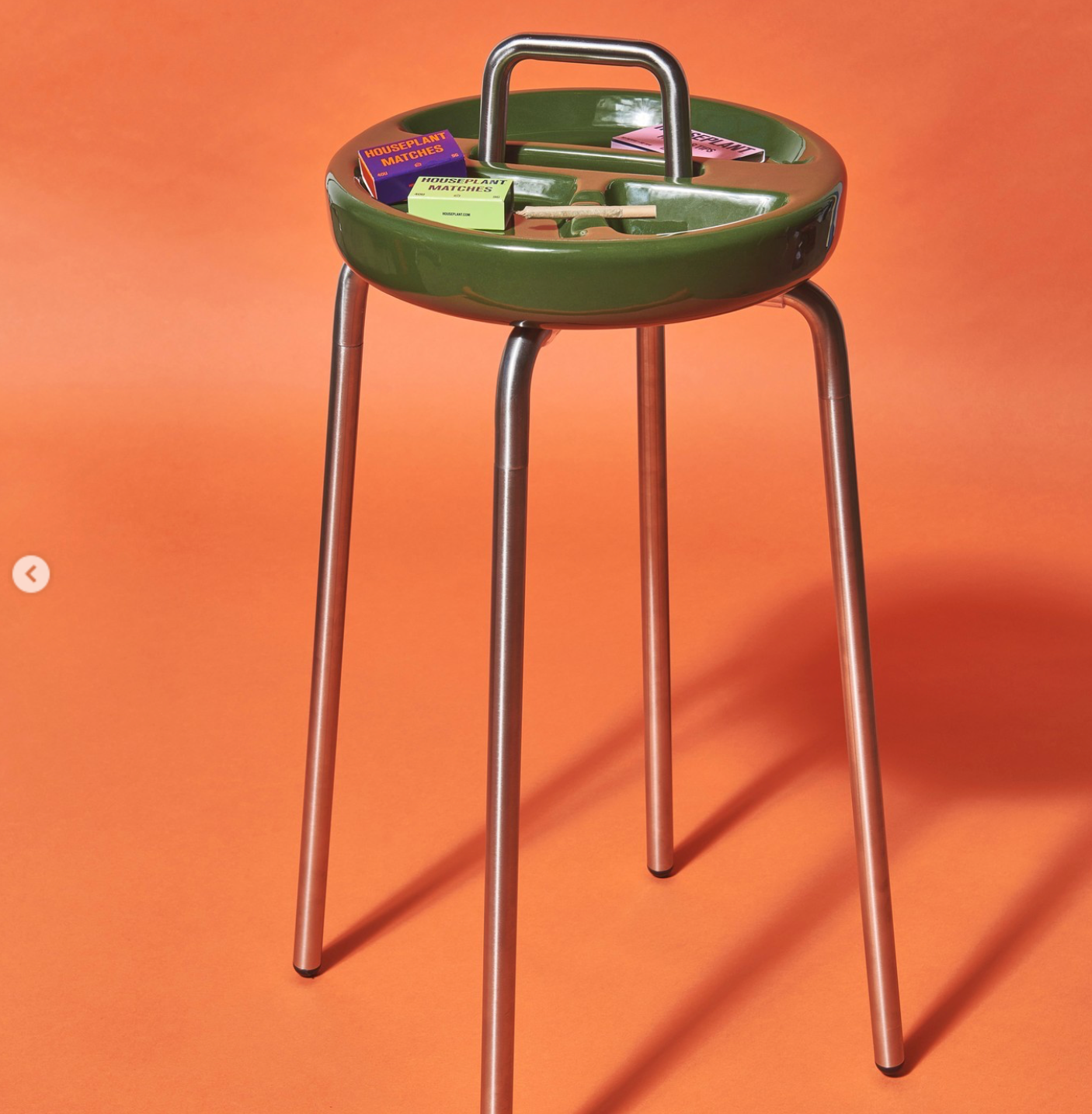 Side Table Ashtray (Color: Verde)