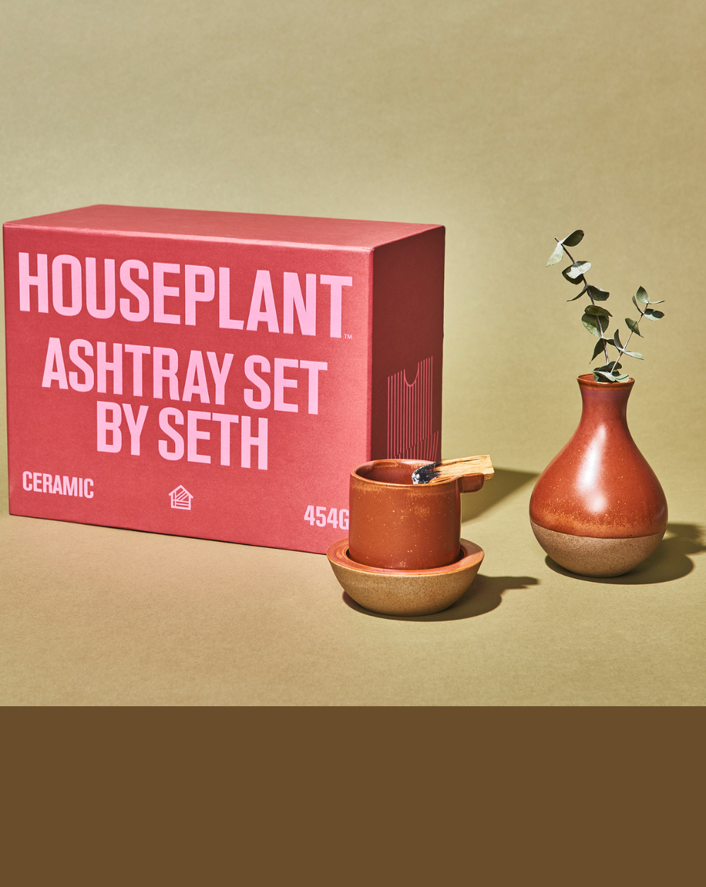Ashtray Set by Seth (Color: Brick)
