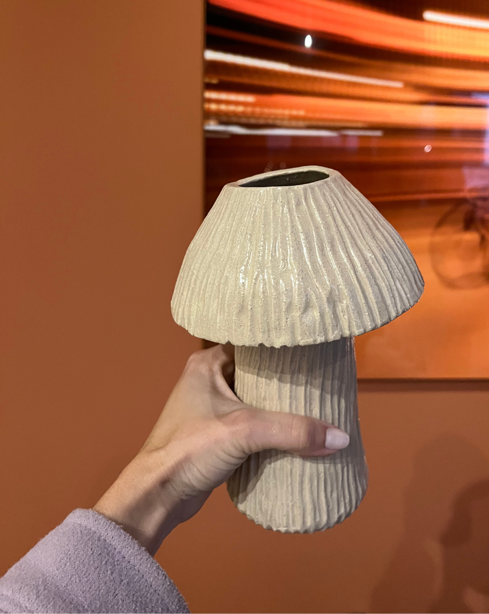 Fungi Vase color crudo